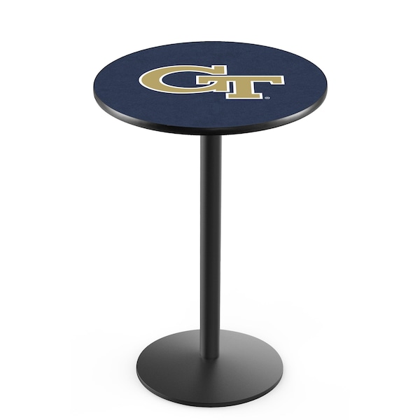 42" Blk Wrinkle Georgia Tech Pub Table